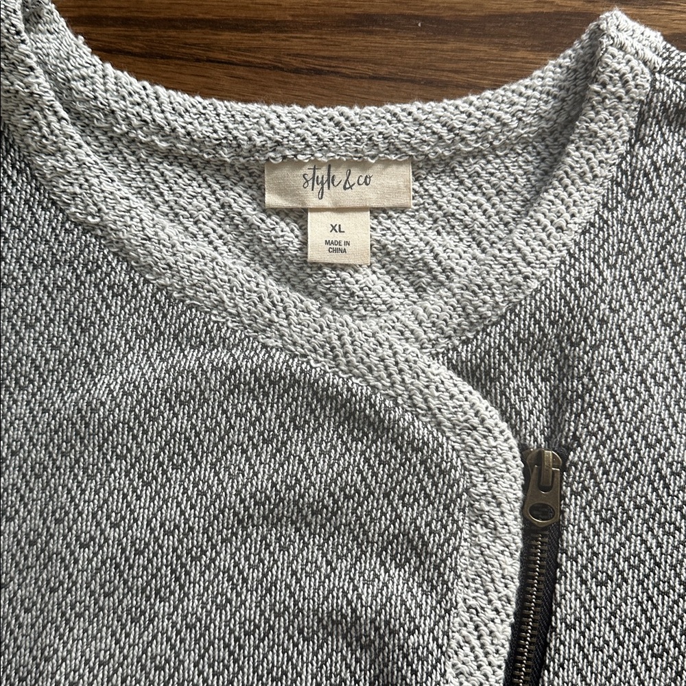 Style & Co. Gray Patterned Jacket - Picture 3 of 6